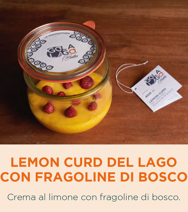 Lemon curd con fragoline di bosco in vasocottura